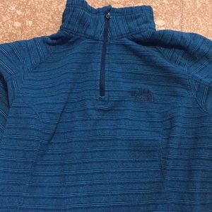 Blue north face quarter zip fleece